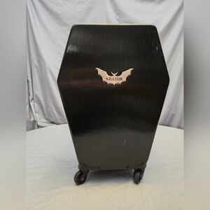 Killstar Black Coffin-Shaped Rolling Suitcase